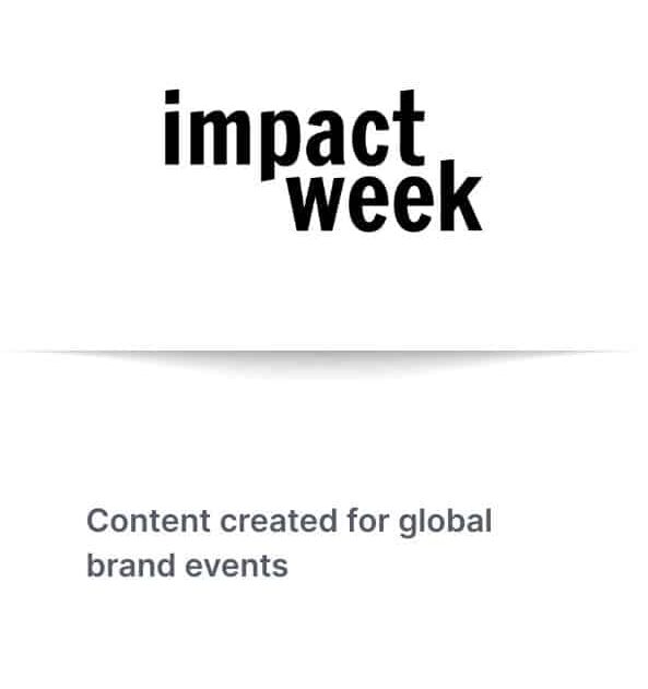 impact_week_features Photography and branded content production